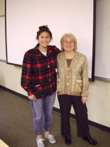 Chantal Arevalo, secretary of The Interfaith Movement, and Belinda Hill, Ph.D.