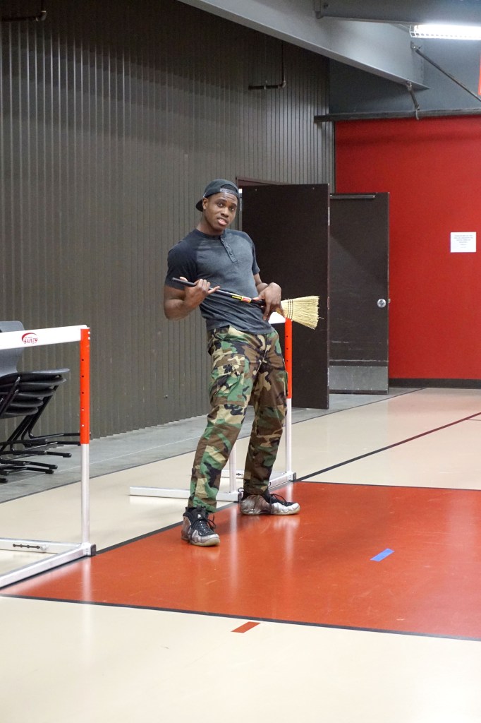 Tyler rocks out during one of the games!